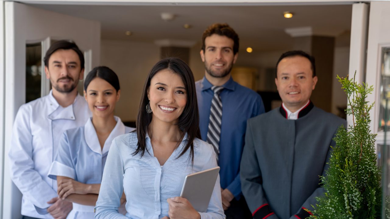 A group of hospitality staff.